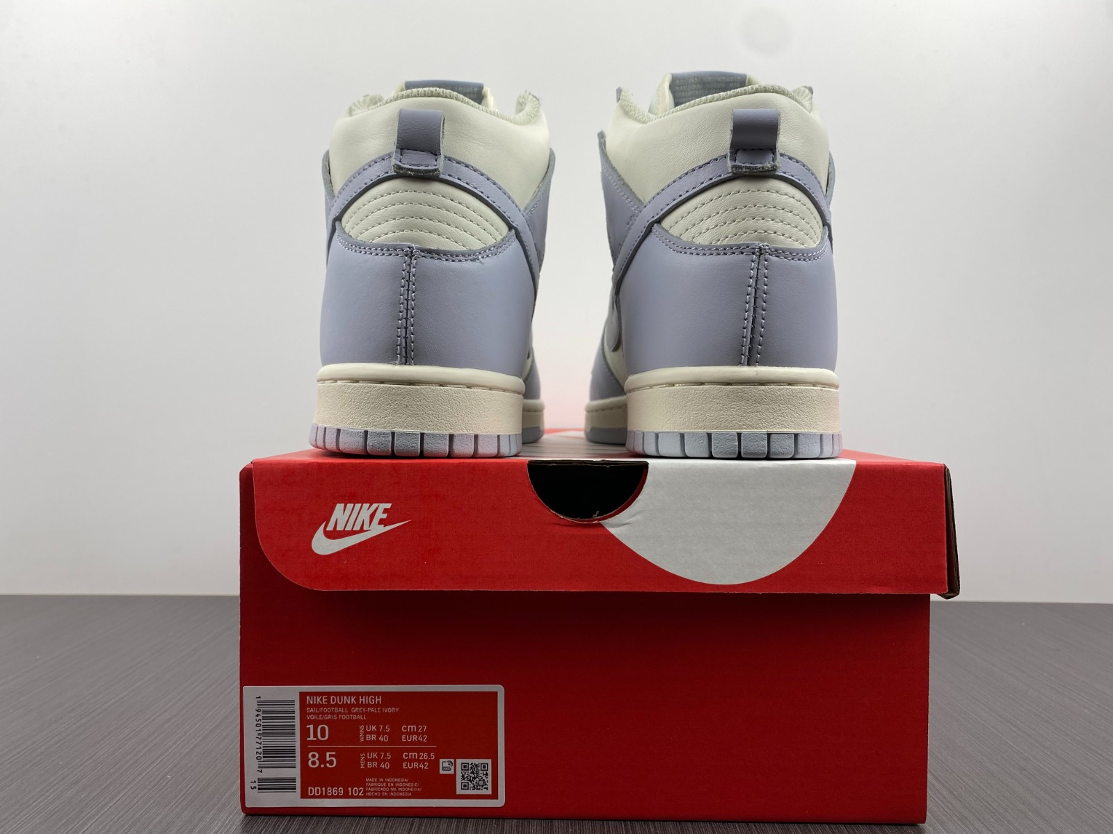 nike dunk high sail football grey (w) - dd1869-102