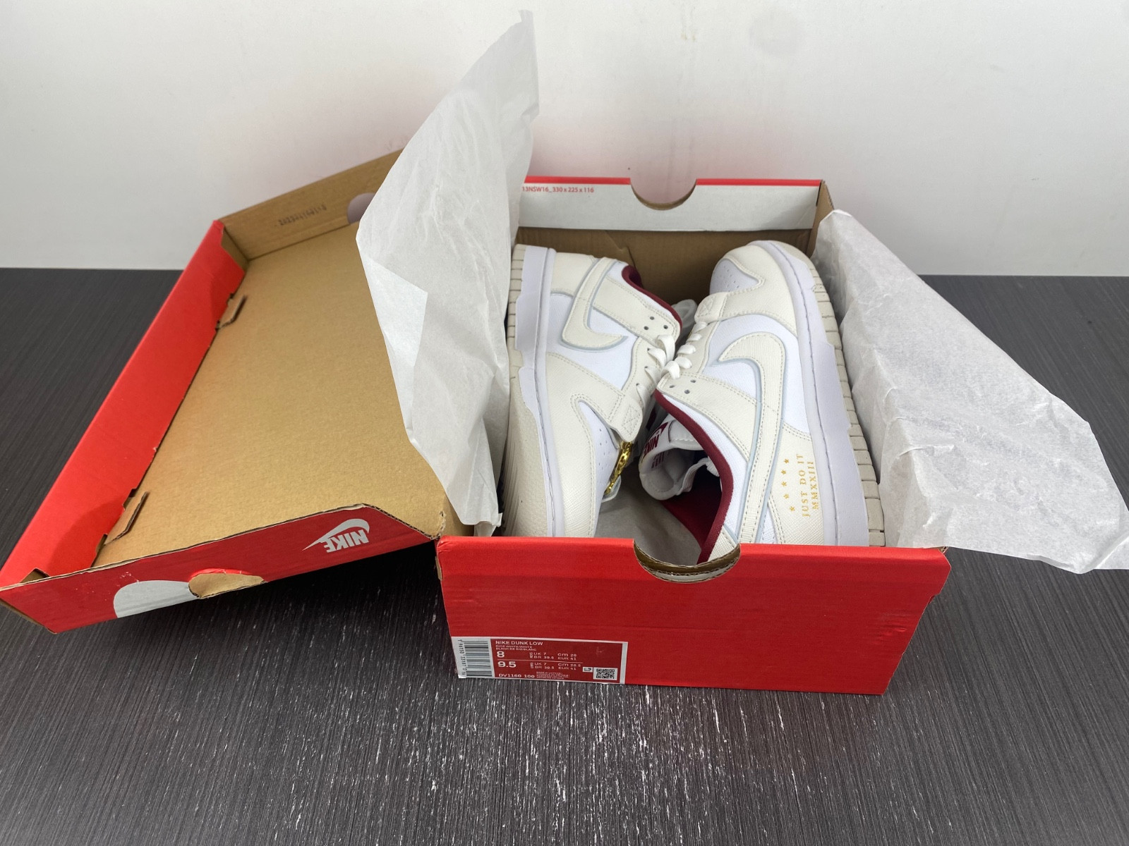 nike dunk low se just do it white phanT0m (women