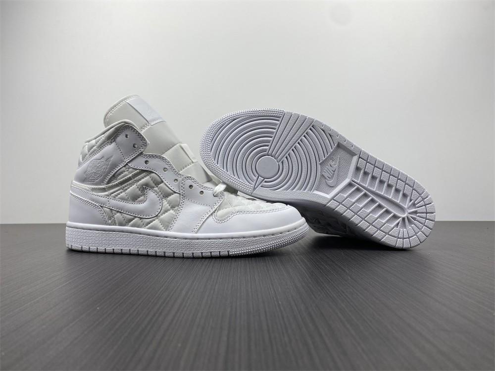 jordan 1 mid quilted white (w) - db6078-100