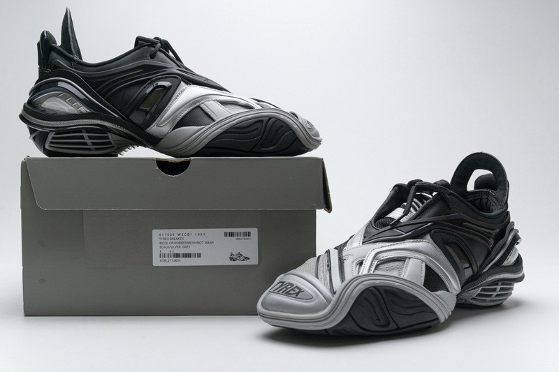 Ba*len*cia*ga tyrex sneaker black silver grey 5.0 617535 w2cb1 1081