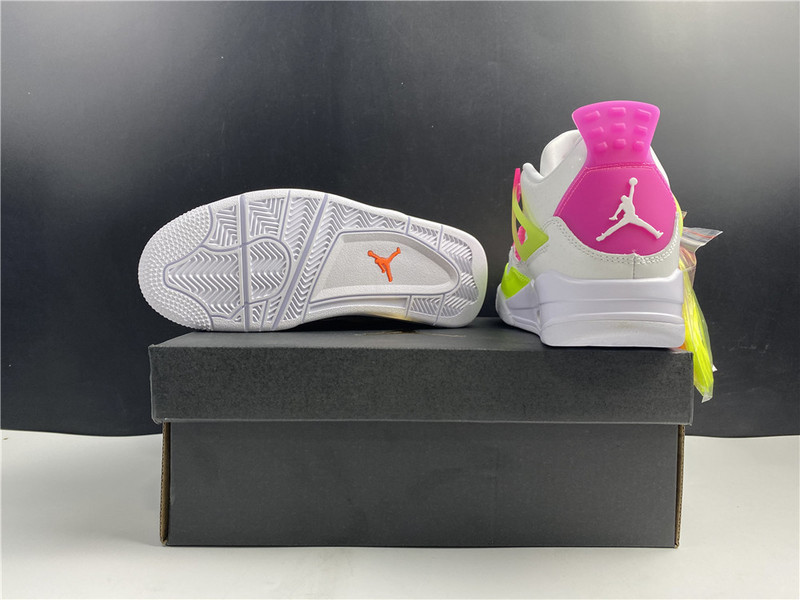 jordan 4 retro white lemon pink (gs) - cv7808-100