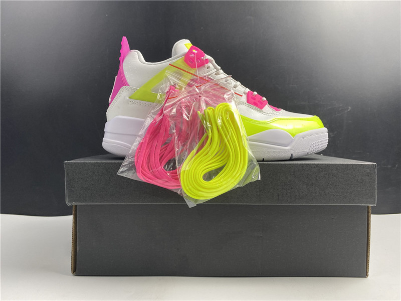 jordan 4 retro white lemon pink (gs) - cv7808-100