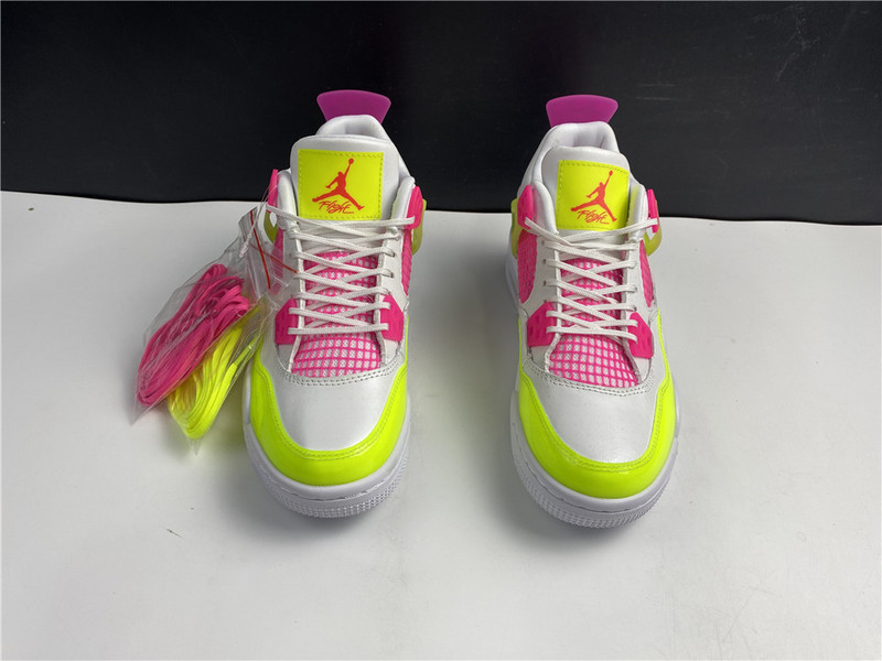 jordan 4 retro white lemon pink (gs) - cv7808-100