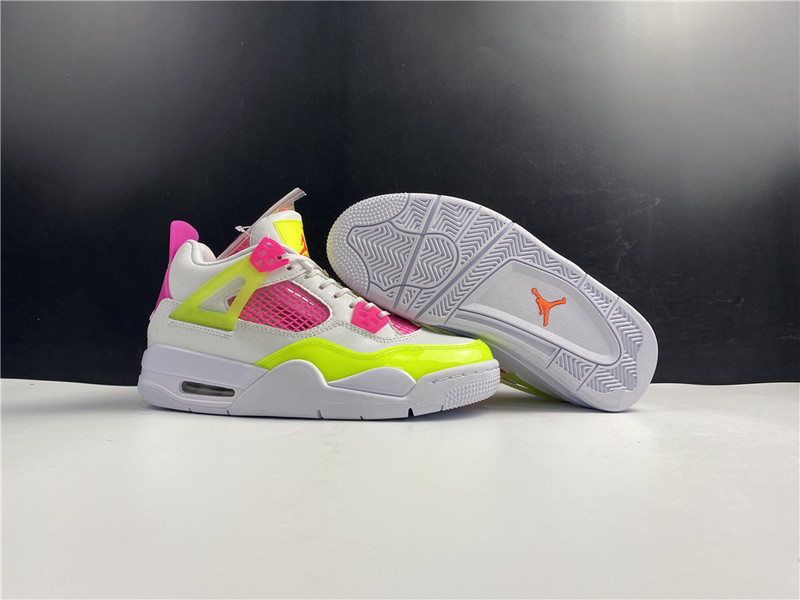jordan 4 retro white lemon pink (gs) - cv7808-100