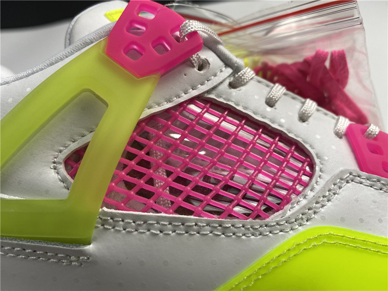 jordan 4 retro white lemon pink (gs) - cv7808-100