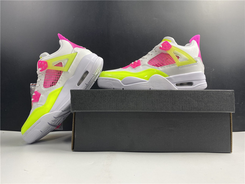 jordan 4 retro white lemon pink (gs) - cv7808-100