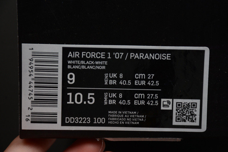 peaceminusone x air force 1 para-noise white/black dd3223-100