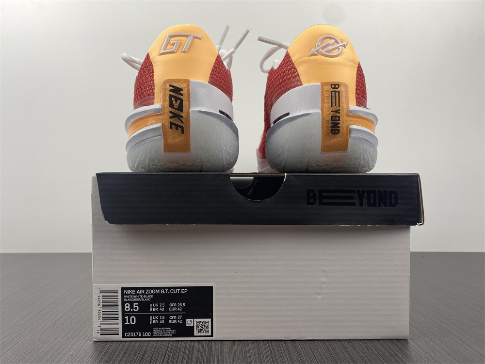 nike air zoom gt cut university red white yellow cz0176-100