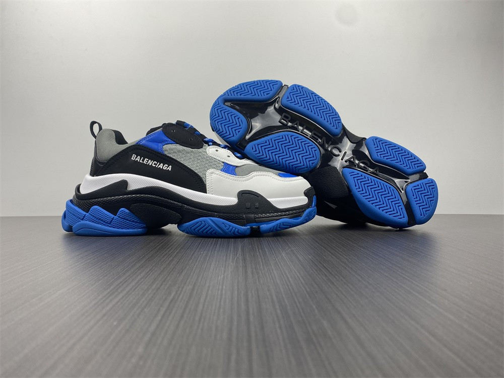 Ba*len*cia*ga triple s white black blue 1.0 sneaker