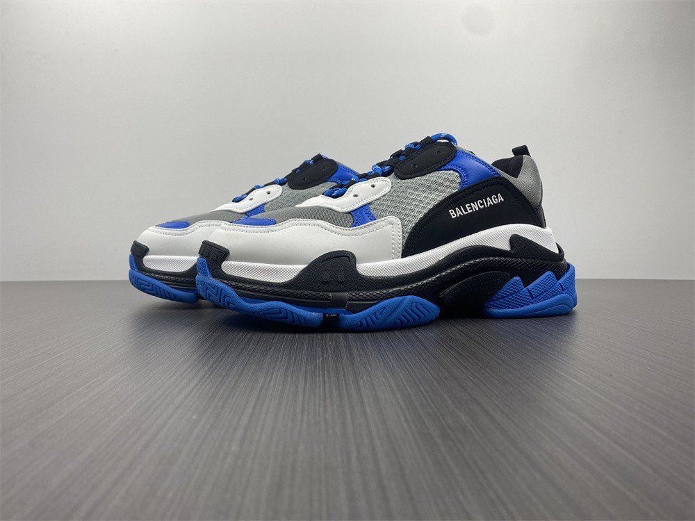 Ba*len*cia*ga triple s white black blue 1.0 sneaker