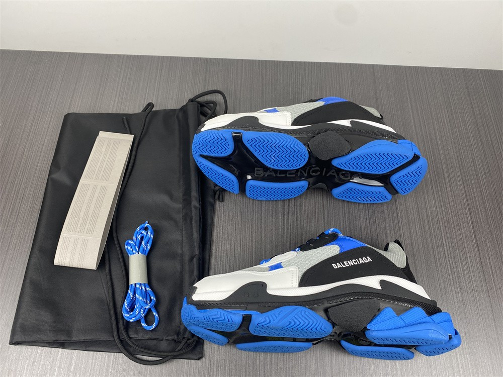Ba*len*cia*ga triple s white black blue 1.0 sneaker