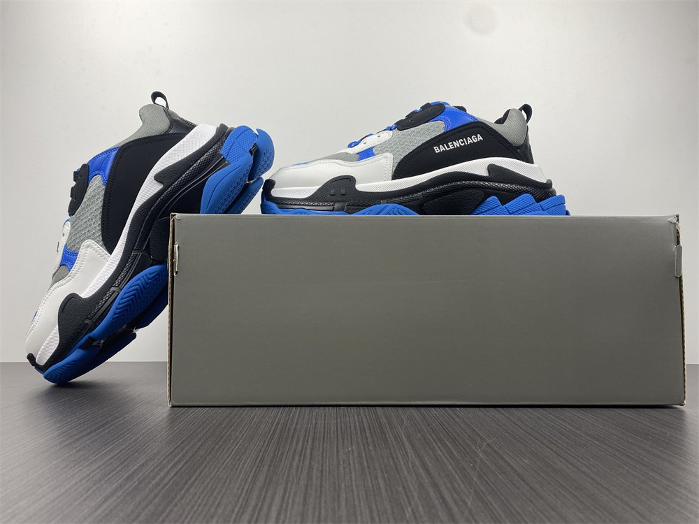 Ba*len*cia*ga triple s white black blue 1.0 sneaker