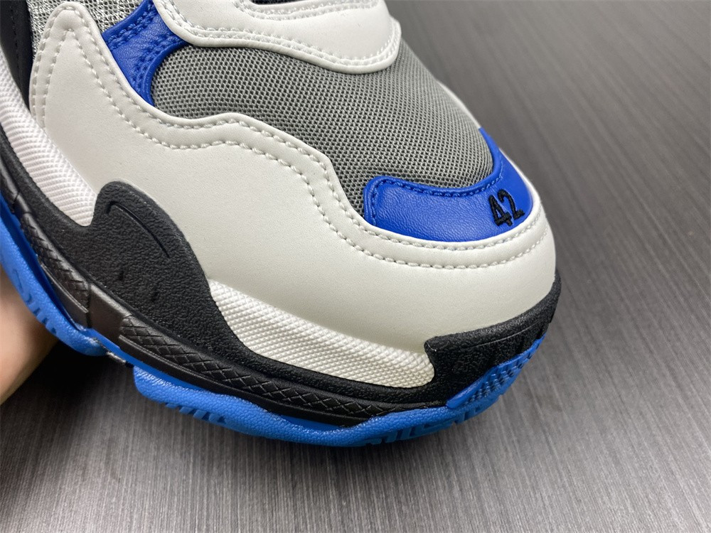 Ba*len*cia*ga triple s white black blue 1.0 sneaker