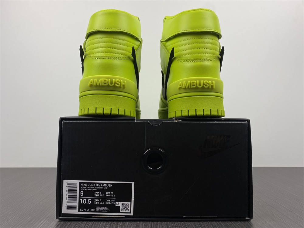 nike dunk high ambush flash lime - cu7544-300