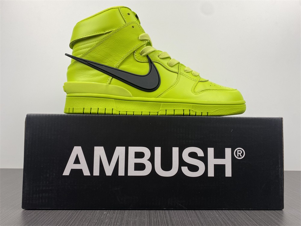 nike dunk high ambush flash lime - cu7544-300