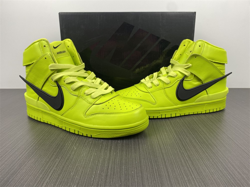 nike dunk high ambush flash lime - cu7544-300