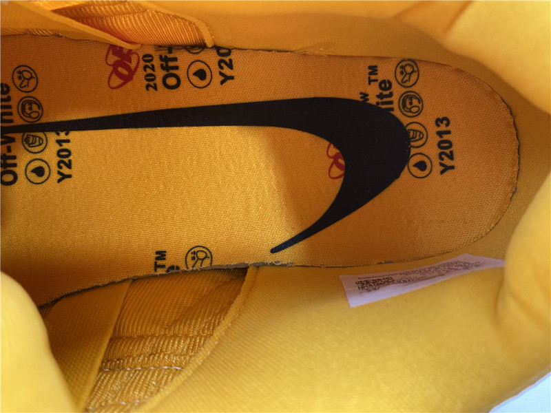 owt x nike air rubber dunk “university gold cu6015-700