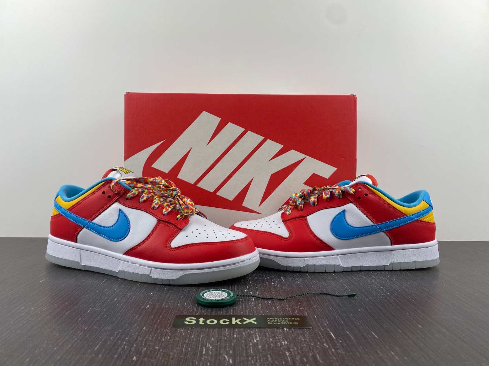 nike dunk low qs lebron james fruity pebbles dh8009-600