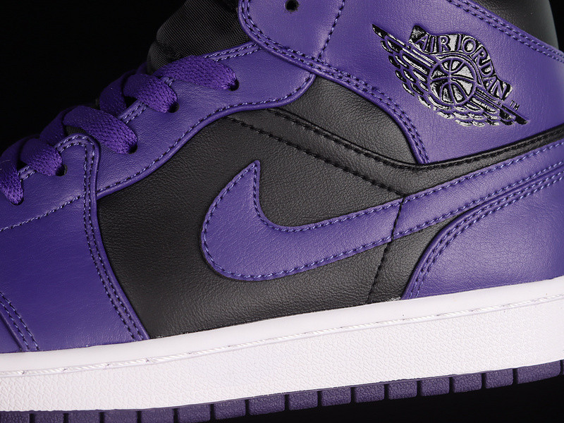 jordan 1 mid purple black (women
