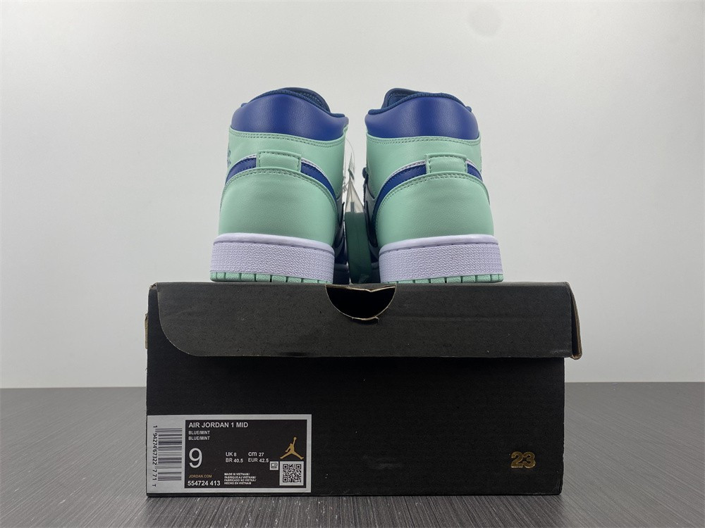 jordan 1 mid mystic navy mint foam - 554724-413