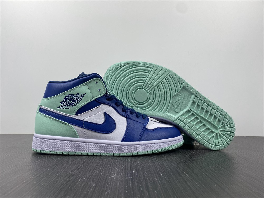 jordan 1 mid mystic navy mint foam - 554724-413