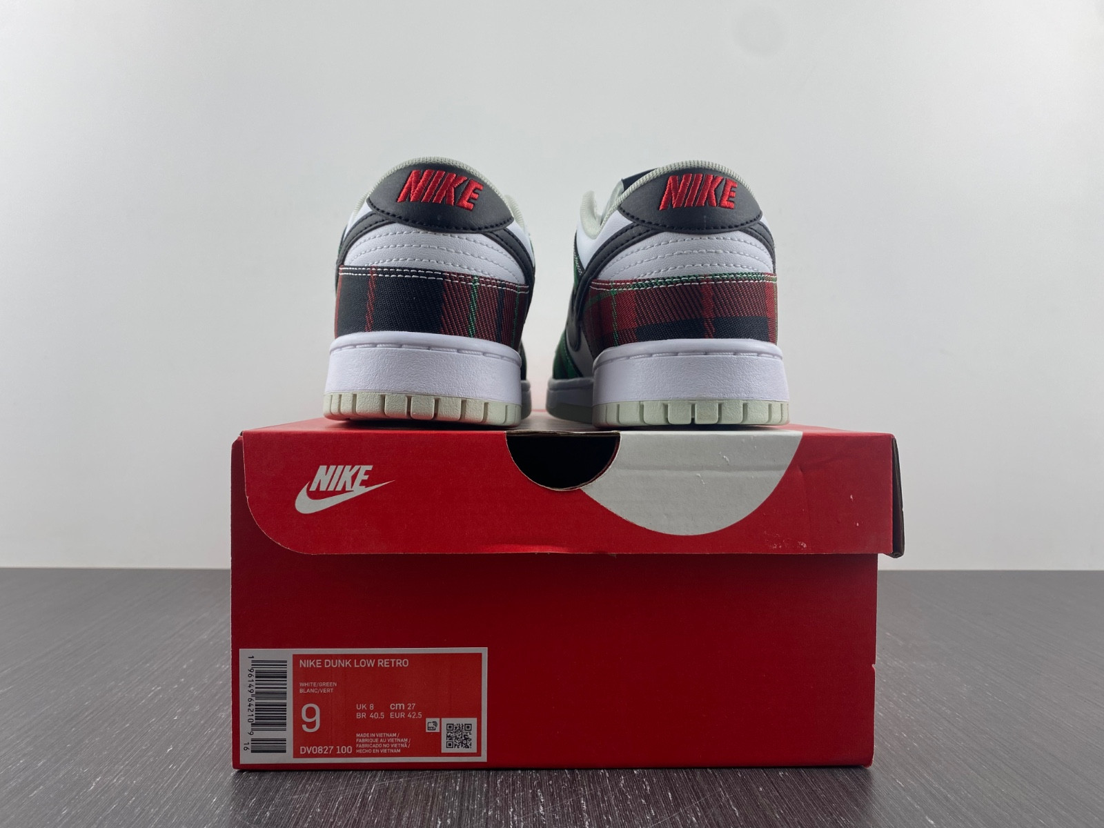 nike dunk low tartan plaid - dv0827-100