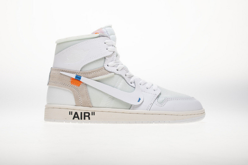 owt nike air jordan 1 retro high white aq0818-100