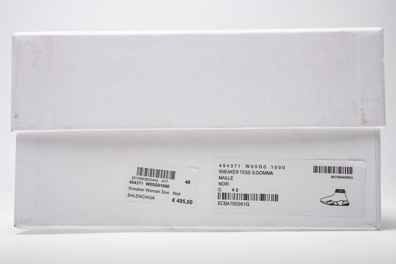 Ba*len*cia*ga speed trainer mid black white black 494371 w05g0 1000