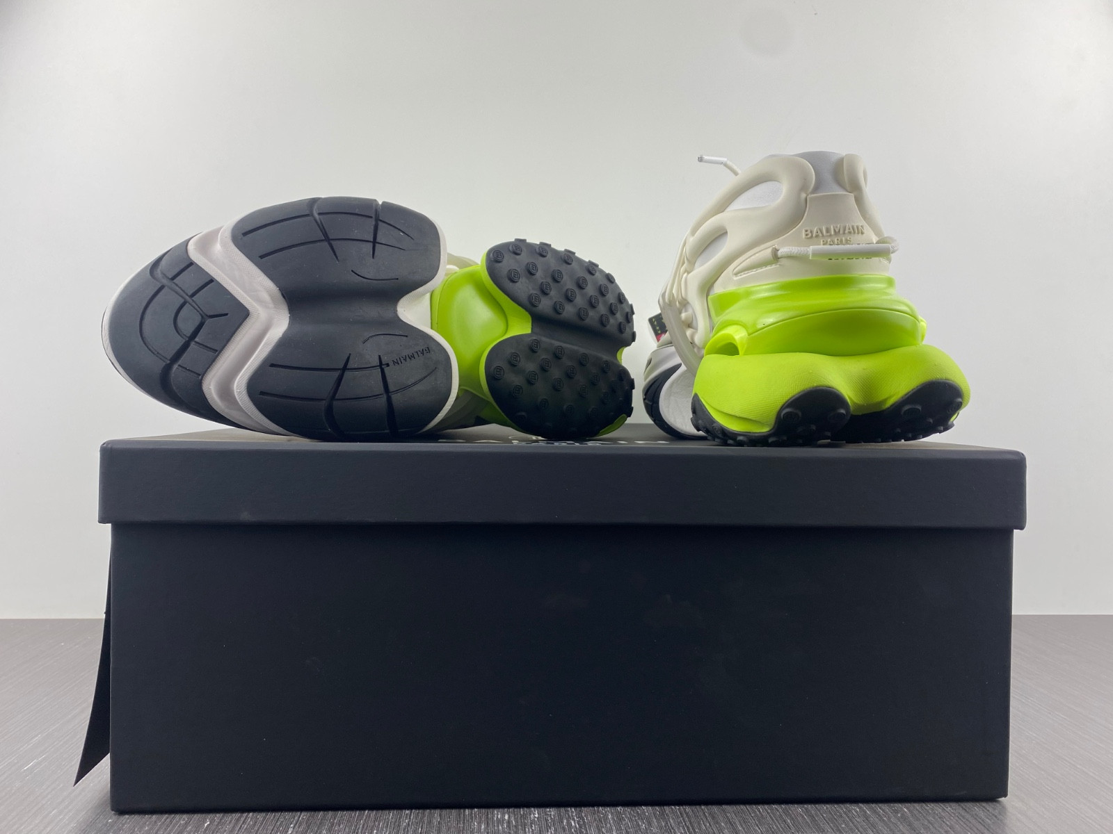 balmain neoprene and leather unicorn low-top sneakers am1vj309