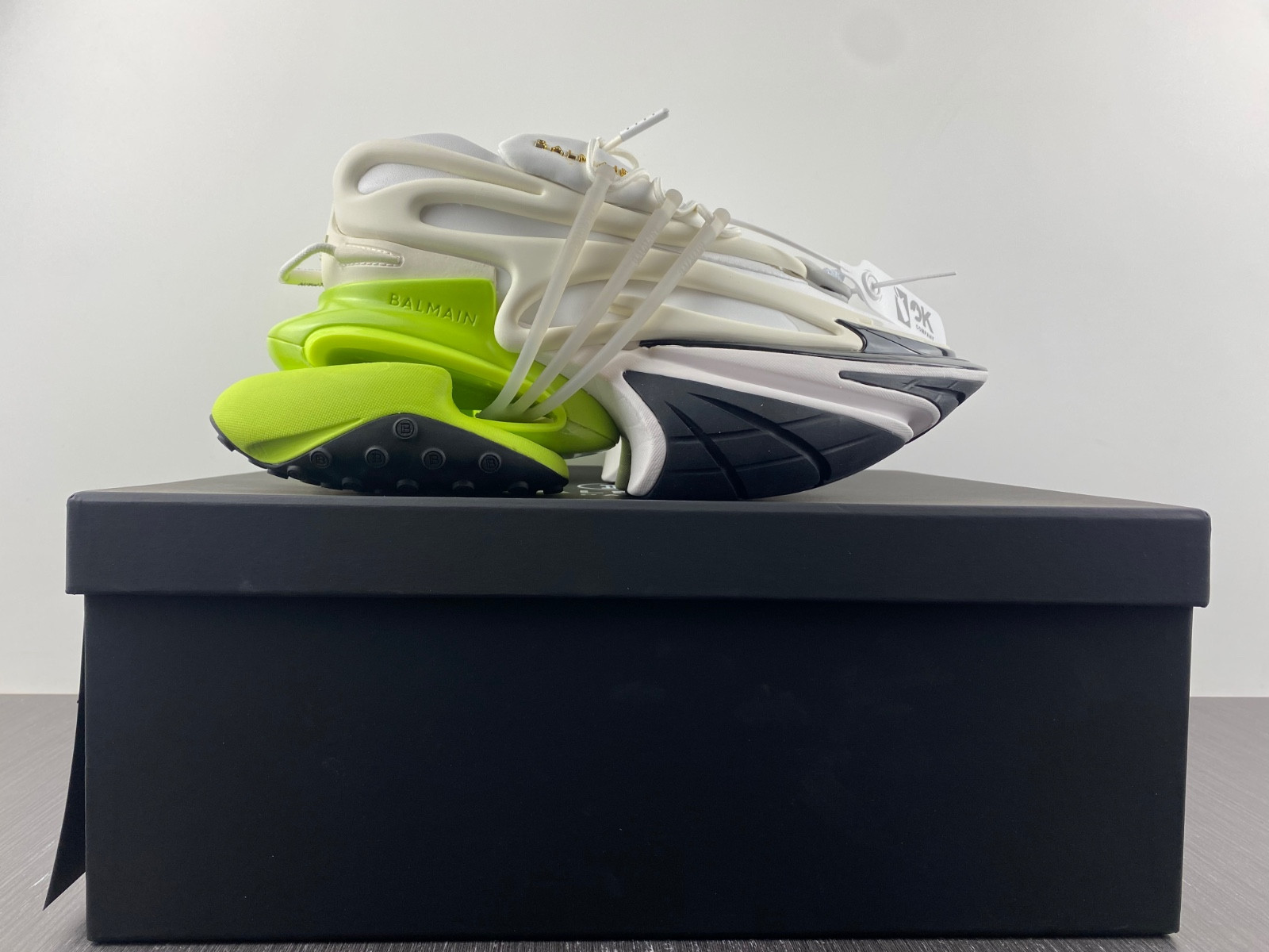 balmain neoprene and leather unicorn low-top sneakers am1vj309