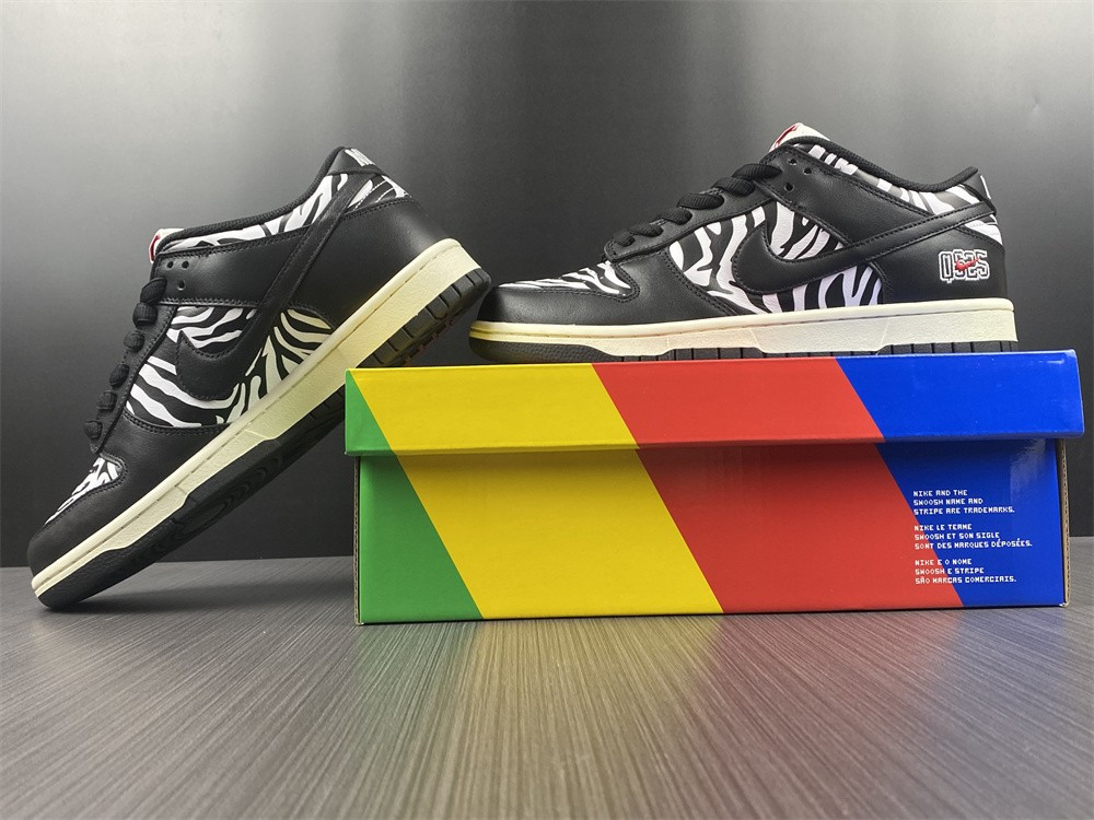 quartersnacks x nk sb dunk " zebra" dm3510-001