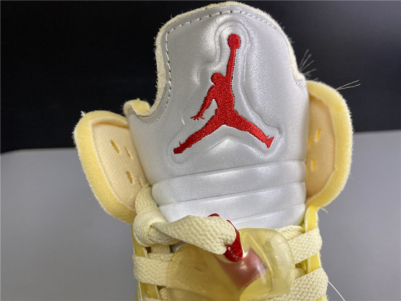 owt x air jordan 5 “sail” dh8565-100