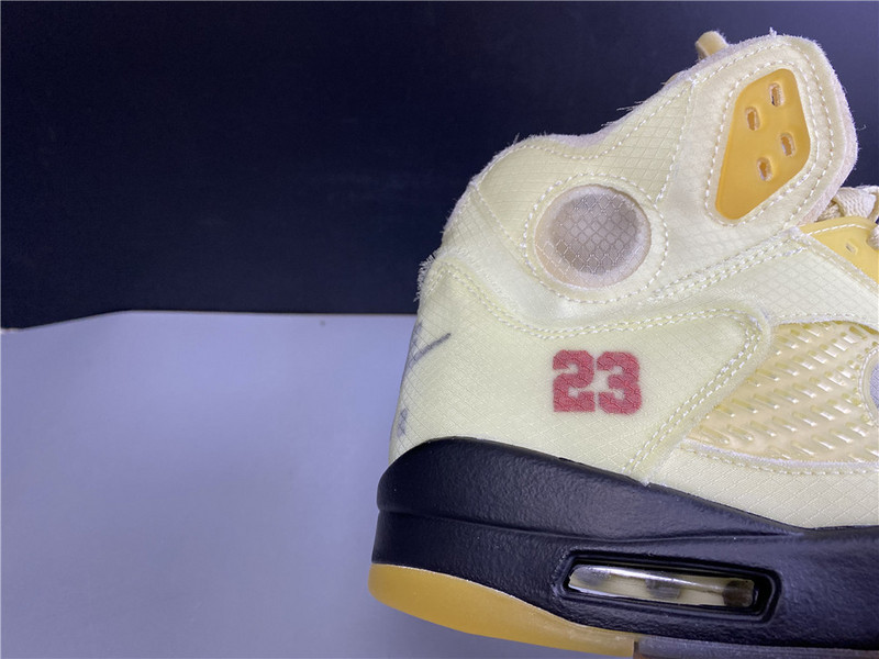 owt x air jordan 5 “sail” dh8565-100