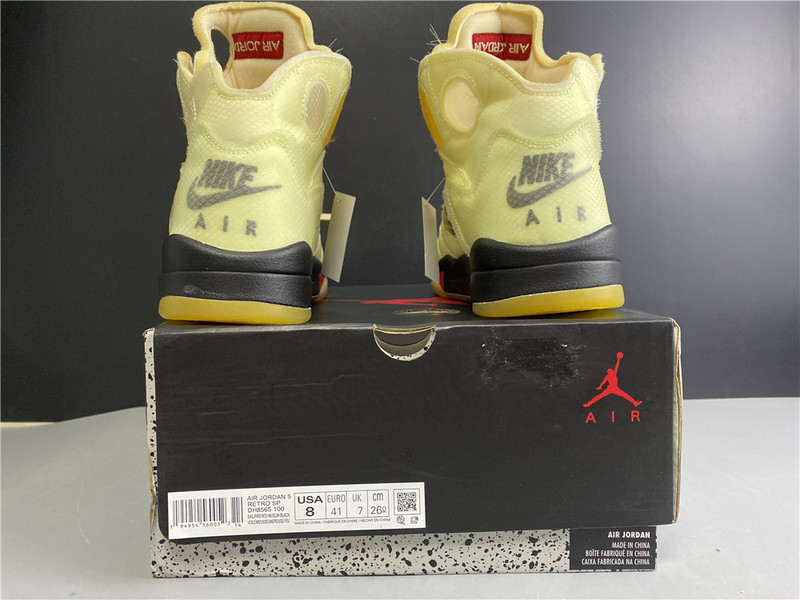 owt x air jordan 5 “sail” dh8565-100