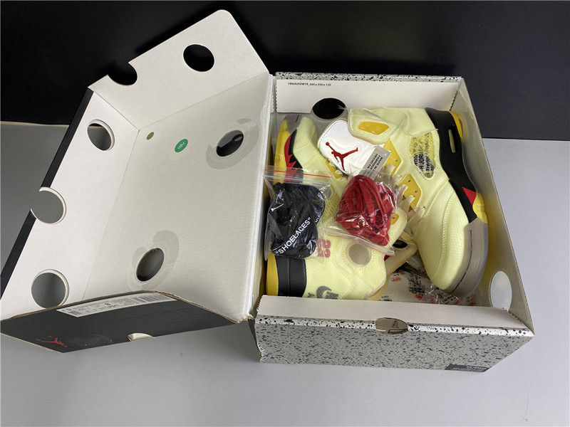 owt x air jordan 5 “sail” dh8565-100