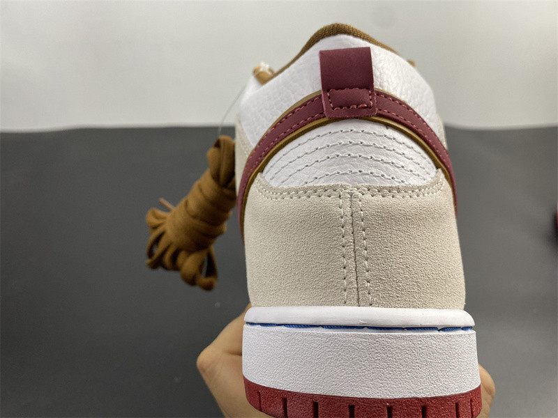 nike sb dunk high sail bright crimson - cv9499-100