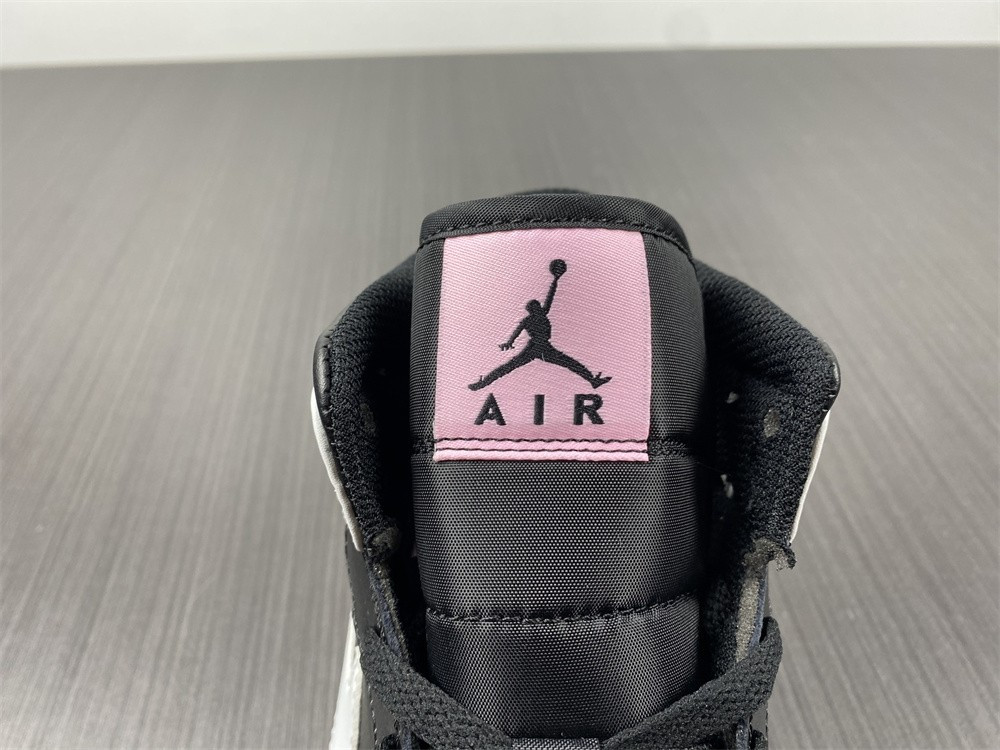 jordan 1 mid arctic pink black (gs) - 555112-061
