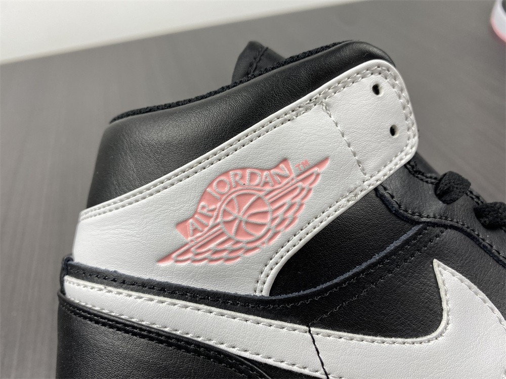 jordan 1 mid arctic pink black (gs) - 555112-061