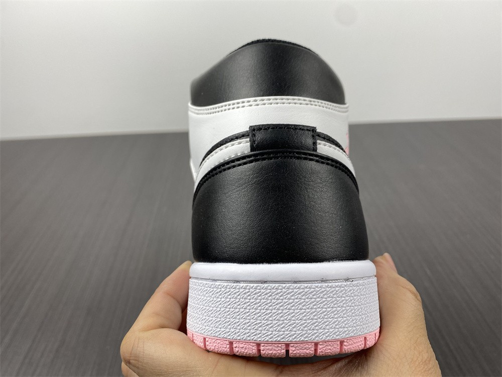 jordan 1 mid arctic pink black (gs) - 555112-061