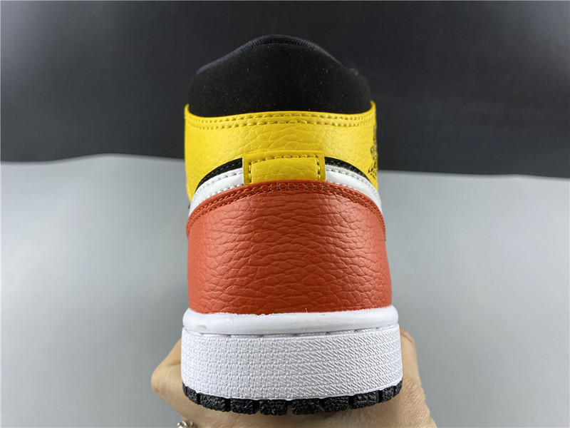 jordan 1 mid black amarillo orange - 852542-087