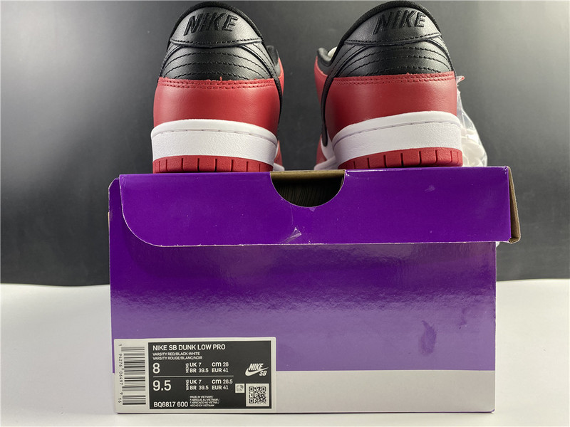 nike dunk sb low “chicago” bq6817-600