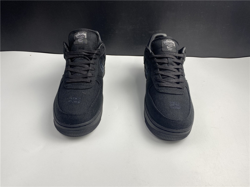 stussy x nike air force 1 low “black” cz9084-001
