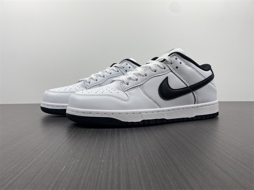 nike sb dunk low white black running shoes dd1503-113