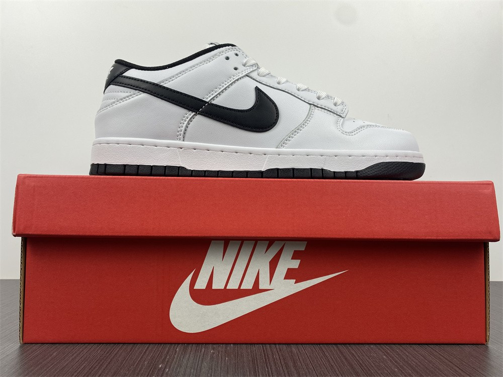 nike sb dunk low white black running shoes dd1503-113