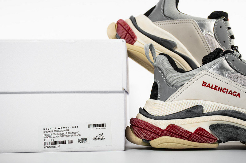 Ba*len*cia*ga triple s grey/sliver/black