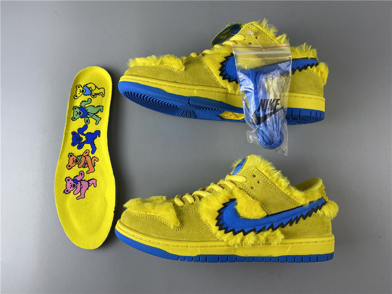 grateful dead x nike sb dunk low“ yellow bear” cj5378-700