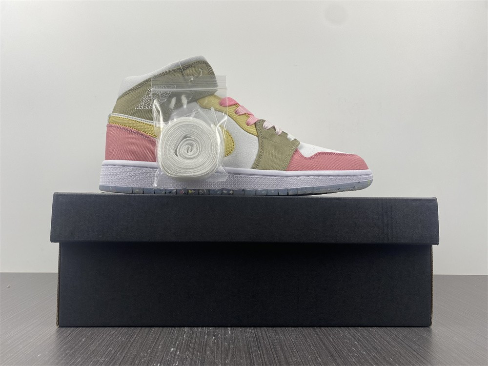 jordan 1 mid se pastel vivid green grind (gs) dj0338-100