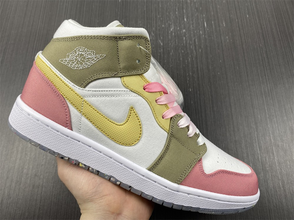 jordan 1 mid se pastel vivid green grind (gs) dj0338-100
