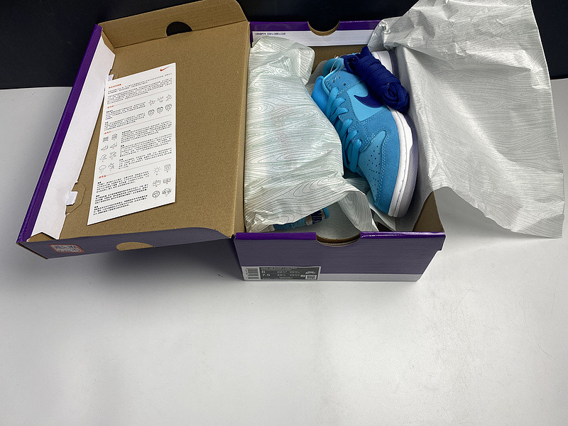 nike dunksb low “blue fury” bq6817-400