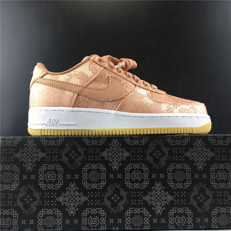 clot x nike air force 1 low rose gold cj5290-600